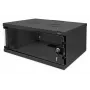 Armario de pared DIGITUS 4U SOHO sin montar 241x540x400mm puerta frontal de cristal negra