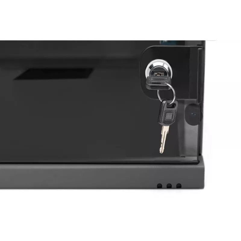 Armario de pared DIGITUS 4U SOHO sin montar 241x540x400mm puerta frontal de cristal negra