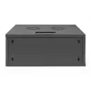 Armario de pared DIGITUS 4U SOHO sin montar 241x540x400mm puerta frontal de cristal negra