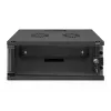 Armario de pared DIGITUS 4U SOHO sin montar 241x540x400mm puerta frontal de cristal negra