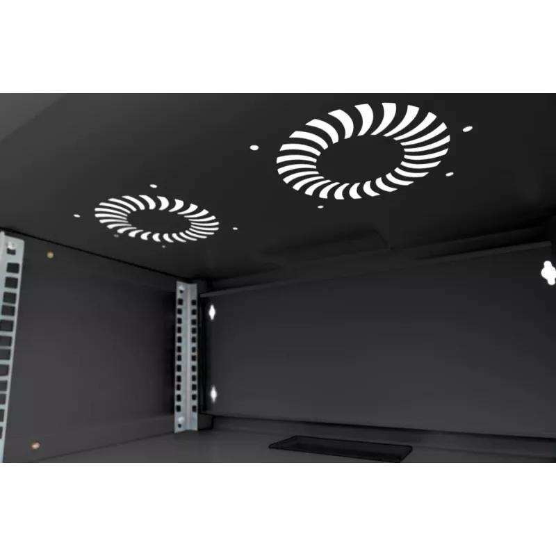 Armario de pared DIGITUS 4U SOHO sin montar 241x540x400mm puerta frontal de cristal negra