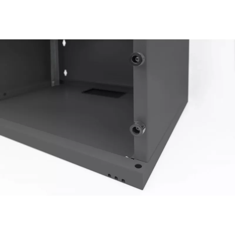 Armario de pared DIGITUS 4U SOHO sin montar 241x540x400mm puerta frontal de cristal negra
