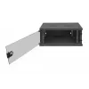 Armario de pared DIGITUS 4U SOHO sin montar 241x540x400mm puerta frontal de cristal negra