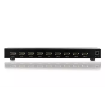 Splitter HDMI DIGITUS, 8 puertos 1080p, 3D, HDMI High Speed, 2,25 GHz/225 MHz, carcasa de metal, negro