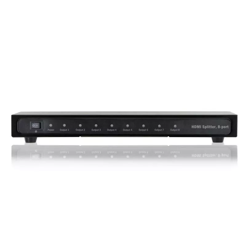 Splitter HDMI DIGITUS, 8 puertos 1080p, 3D, HDMI High Speed, 2,25 GHz/225 MHz, carcasa de metal, negro