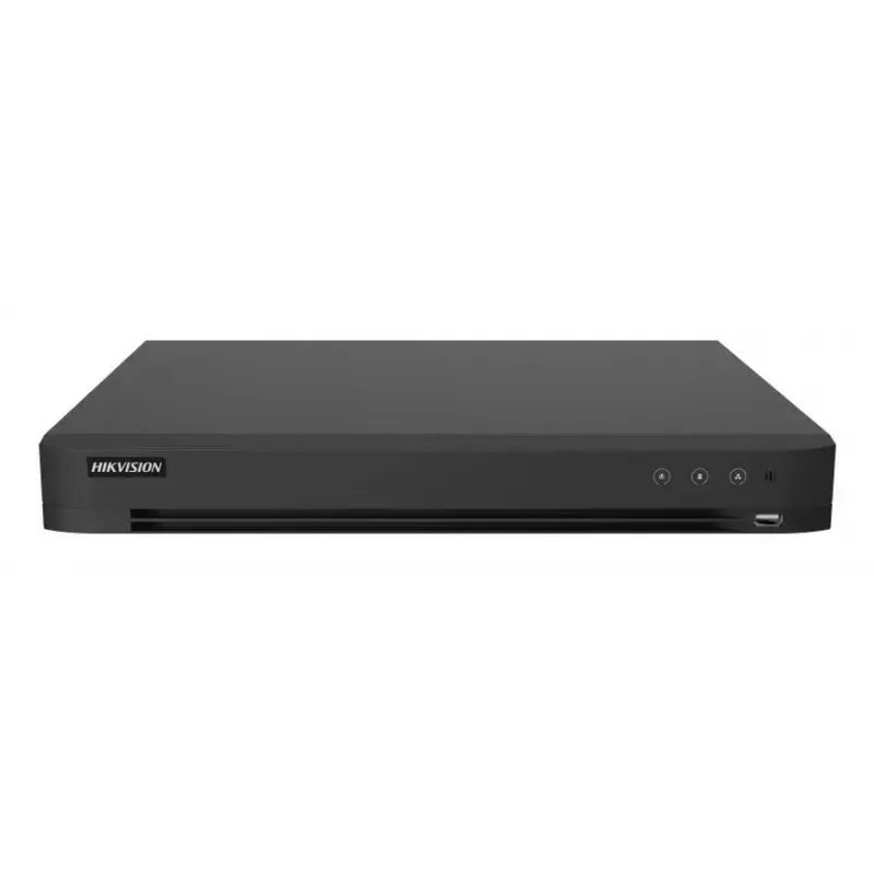 DVR Hikvision Pro Series 16 canales 5 MP 1U H.265 AcuSense — 16 entradas, 3840×2160, 12 TB, 12V DC