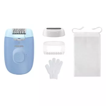 Depiladora Philips BRE247/00 Series 4000 — 2 niveles de potencia, afeitadora, masaje, azul