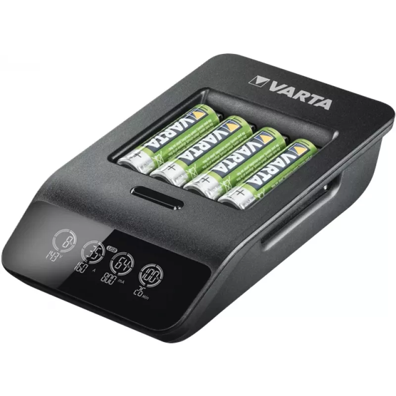 VARTA LCD Smart Charger+ con 4 pilas AA 2100 mAh
