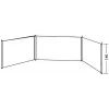 Cortavientos de playa Easy Camp 120330 gris poliéster 5000mm x 1400mm