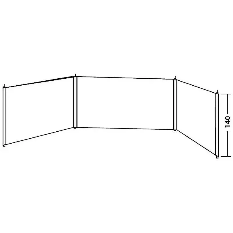 Cortavientos de playa Easy Camp 120330 gris poliéster 5000mm x 1400mm