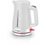 Hervidor eléctrico Bosch TWK3M121 — 1,7 L, 2400 W, blanco, carcasa de plástico