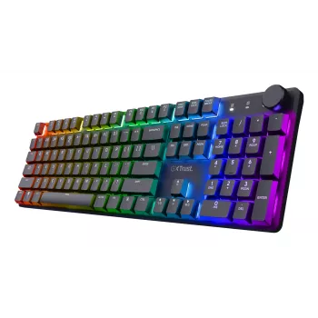 Teclado Trust GXT 868 Torix gaming USB + RF inalámbrico + Bluetooth QWERTY US inglés negro