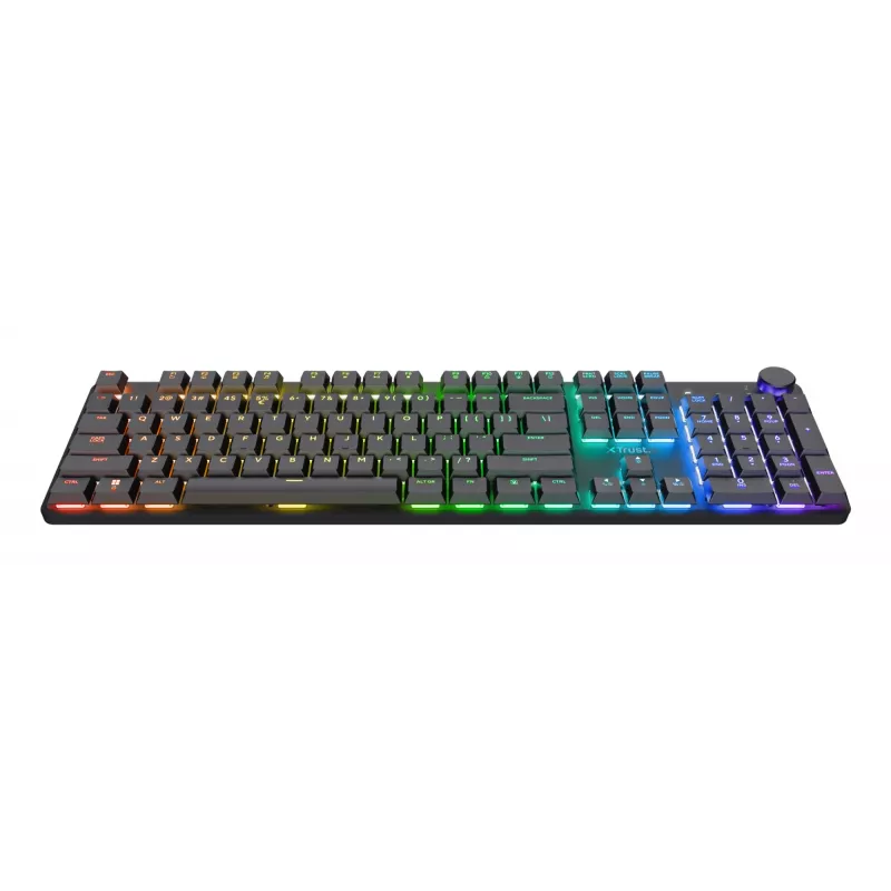 Teclado Trust GXT 868 Torix gaming USB + RF inalámbrico + Bluetooth QWERTY US inglés negro
