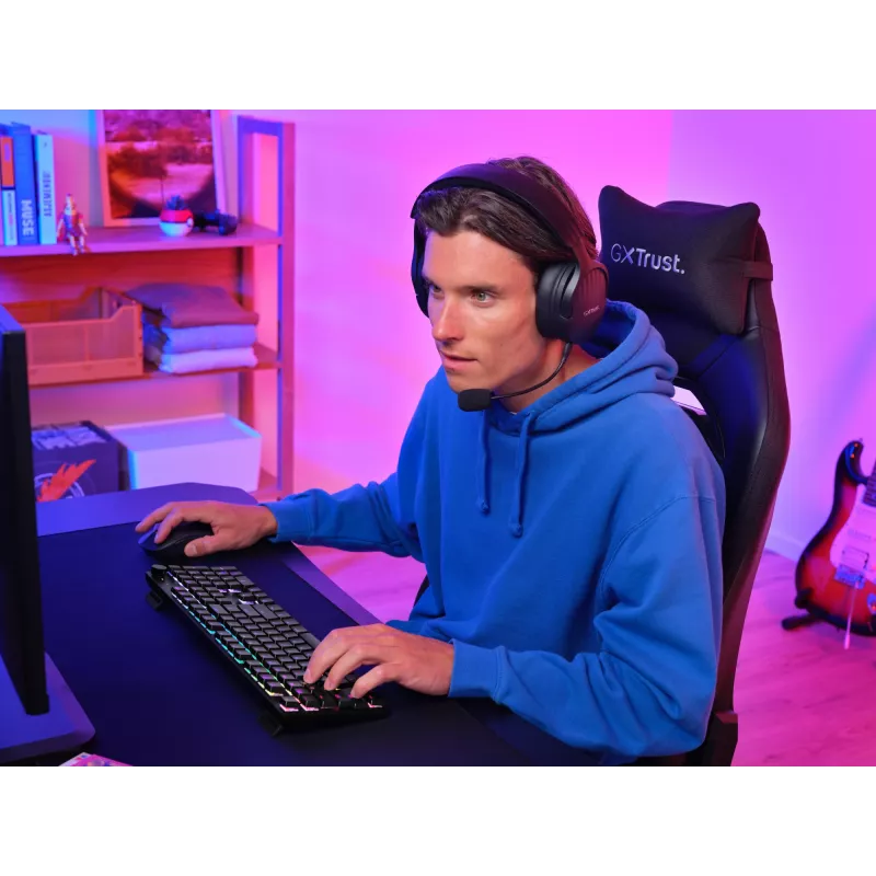 Teclado Trust GXT 868 Torix gaming USB + RF inalámbrico + Bluetooth QWERTY US inglés negro