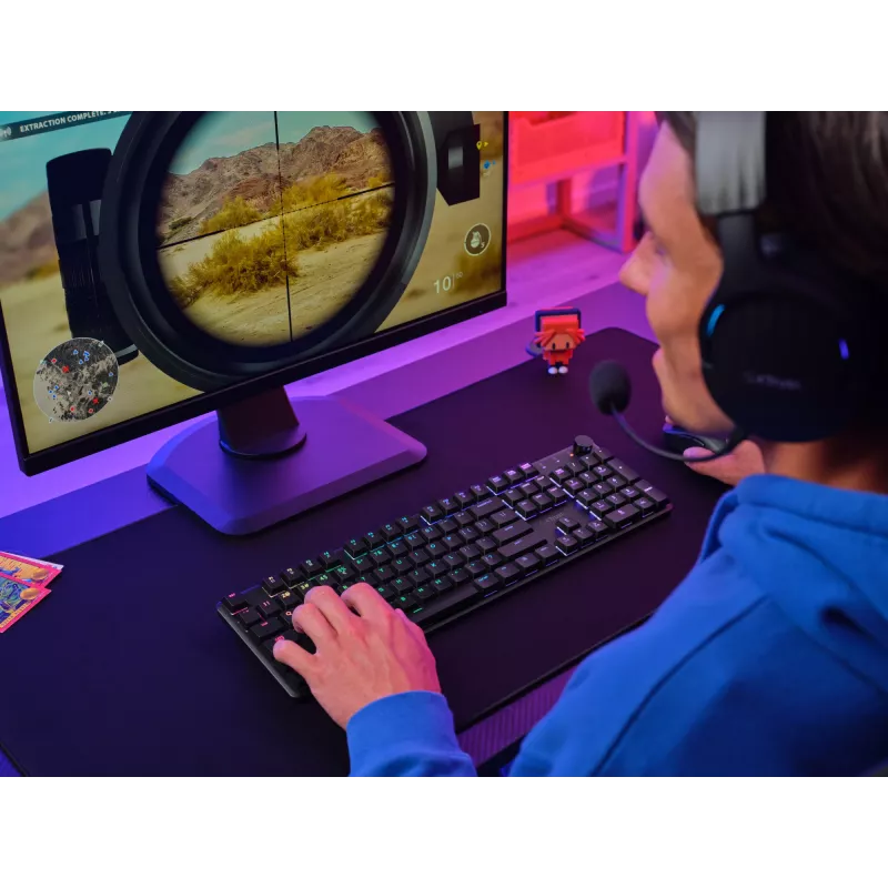 Teclado Trust GXT 868 Torix gaming USB + RF inalámbrico + Bluetooth QWERTY US inglés negro