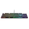 Trust GXT 871 Zora teclado mecánico para juegos, con cable USB, RGB, interruptores lineales Huano, QWERTY US, negro