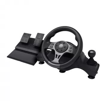 Volante con cable Trust GXT 289 Movi negro USB + pedales Nintendo Switch, PlayStation 4, Xbox One S, Xbox One X, Xbox Series S, Xbox Series X