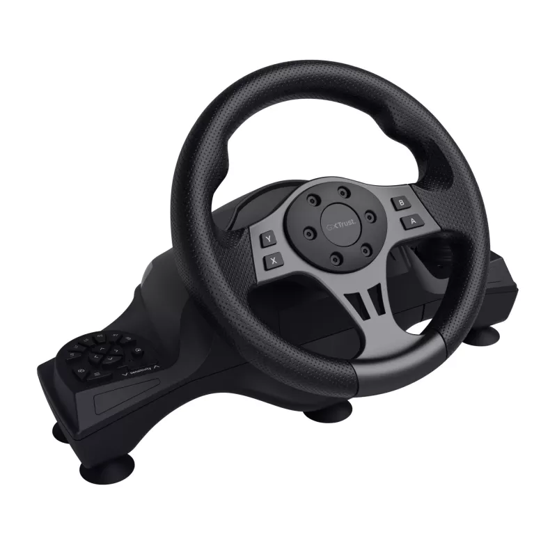 Volante con cable Trust GXT 289 Movi negro USB + pedales Nintendo Switch, PlayStation 4, Xbox One S, Xbox One X, Xbox Series S, Xbox Series X