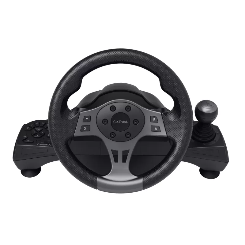 Volante con cable Trust GXT 289 Movi negro USB + pedales Nintendo Switch, PlayStation 4, Xbox One S, Xbox One X, Xbox Series S, Xbox Series X