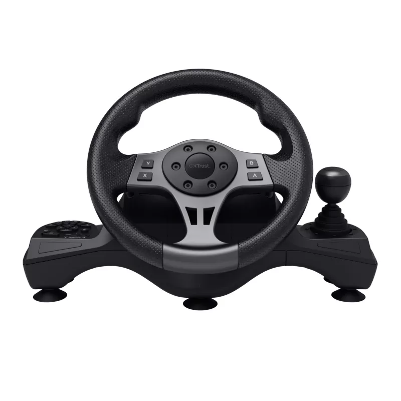 Volante con cable Trust GXT 289 Movi negro USB + pedales Nintendo Switch, PlayStation 4, Xbox One S, Xbox One X, Xbox Series S, Xbox Series X