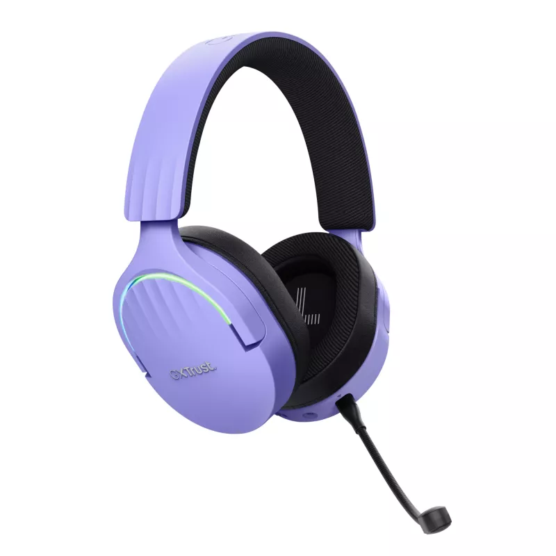 Auriculares Trust GXT 491P FAYZO con cable e inalámbricos diadema gaming USB Type-A Bluetooth negro, lila