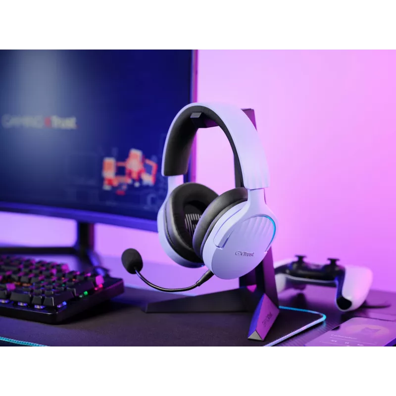 Auriculares Trust GXT 491P FAYZO con cable e inalámbricos diadema gaming USB Type-A Bluetooth negro, lila