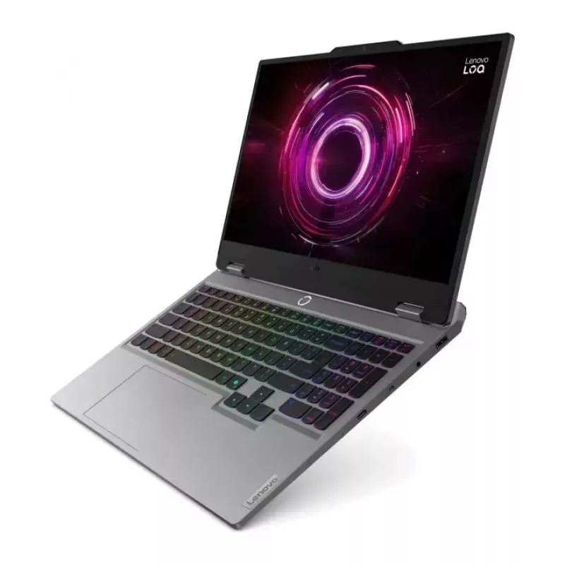 Lenovo LOQ 15AHP10 83JG003CPB portátil gaming, Full HD IPS de 15,6 pulgadas 144 Hz, Ryzen 5 220, 32 GB DDR5-5600, SSD de 512 GB, GeForce RTX 5050 8 GB, sin sistema operativo, Luna Grey