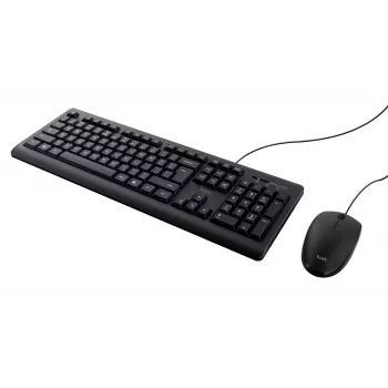 Teclado Trust Primo, ratón incluido, universal, USB, QWERTY, inglés US, negro