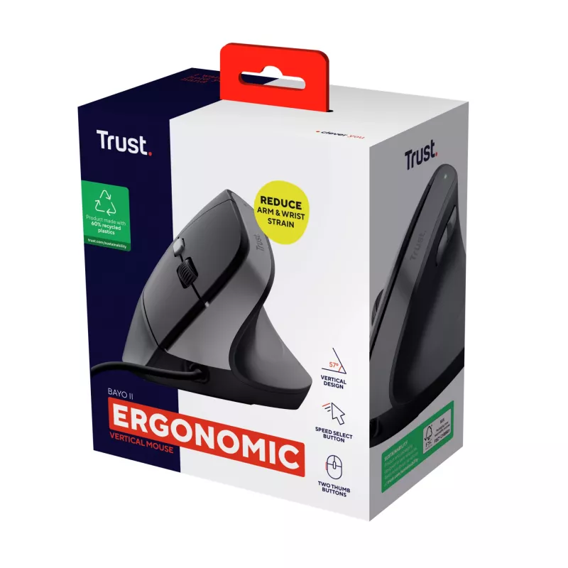 Ratón Trust Bayo II diestro USB Type-A 2400 DPI
