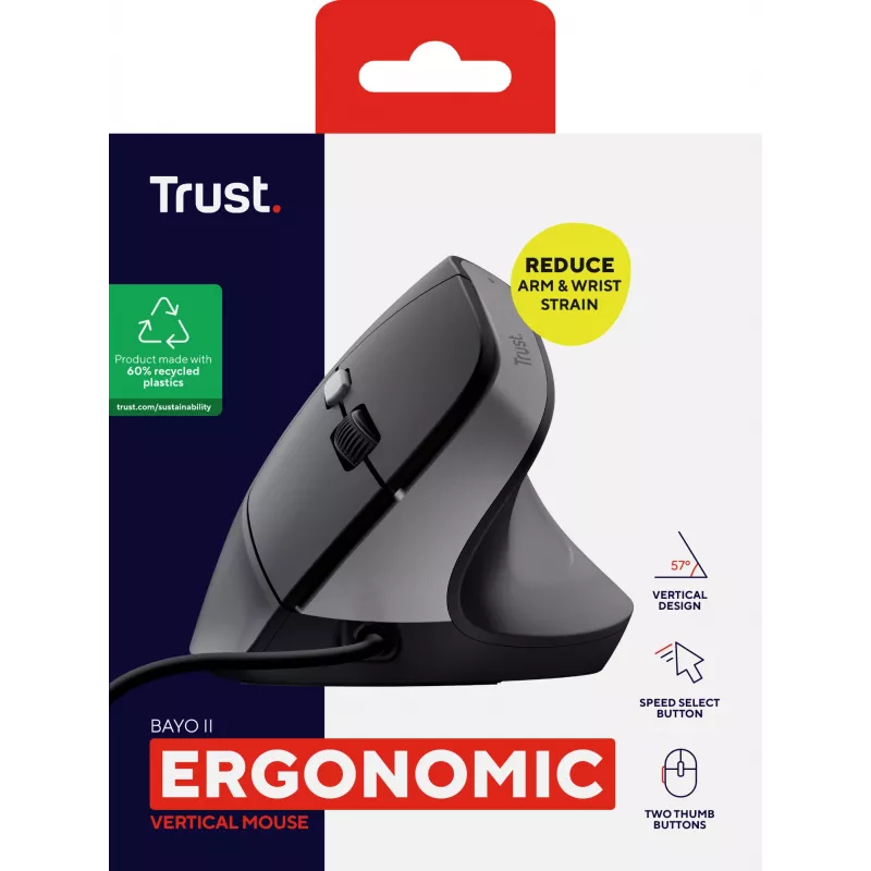 Ratón Trust Bayo II diestro USB Type-A 2400 DPI
