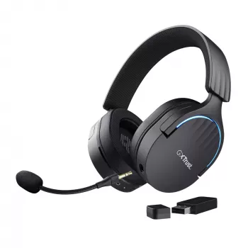 Auriculares Trust GXT 491 Fayzo con cable e inalámbricos diadema gaming USB Type-C Bluetooth negro