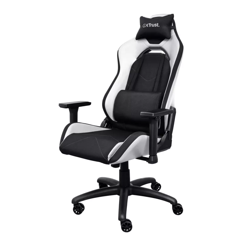Silla gaming universal Trust GXT 714 RUYA, negra, blanca