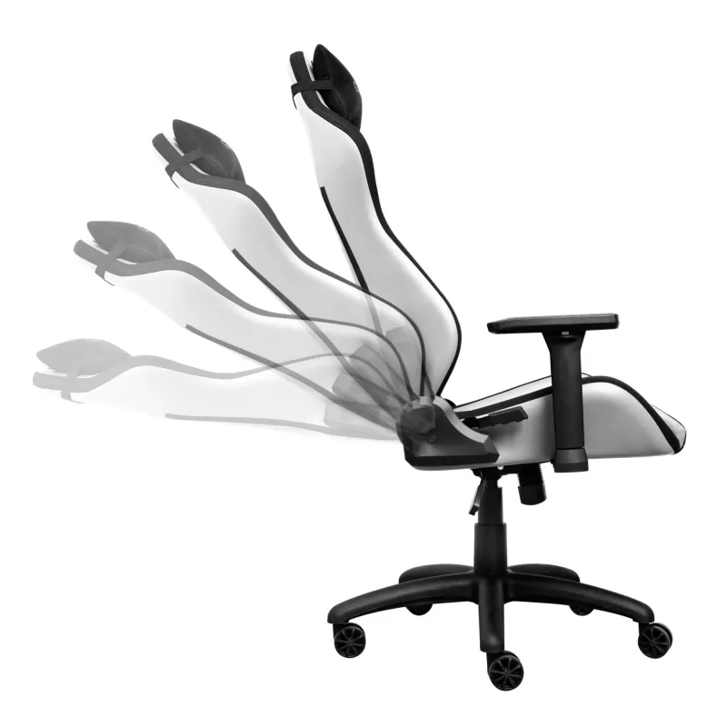 Silla gaming universal Trust GXT 714 RUYA, negra, blanca