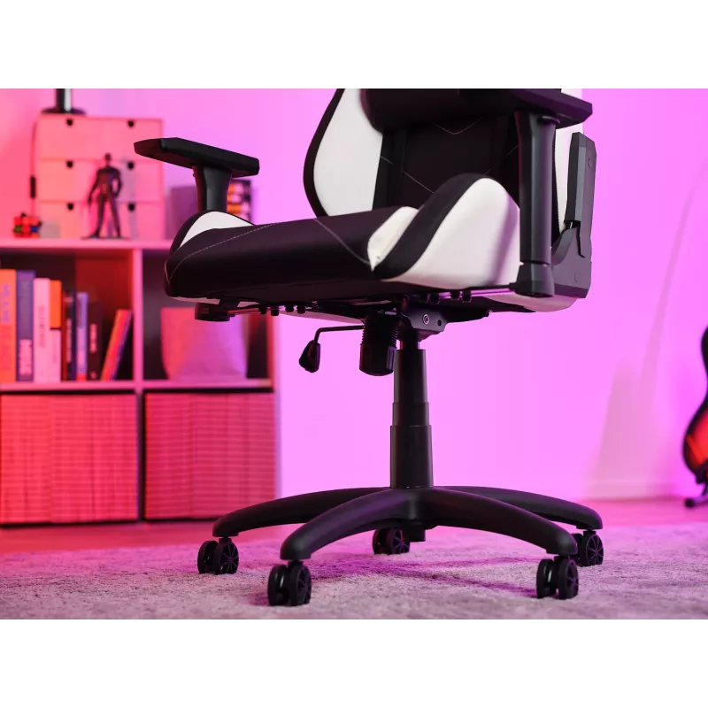 Silla gaming universal Trust GXT 714 RUYA, negra, blanca
