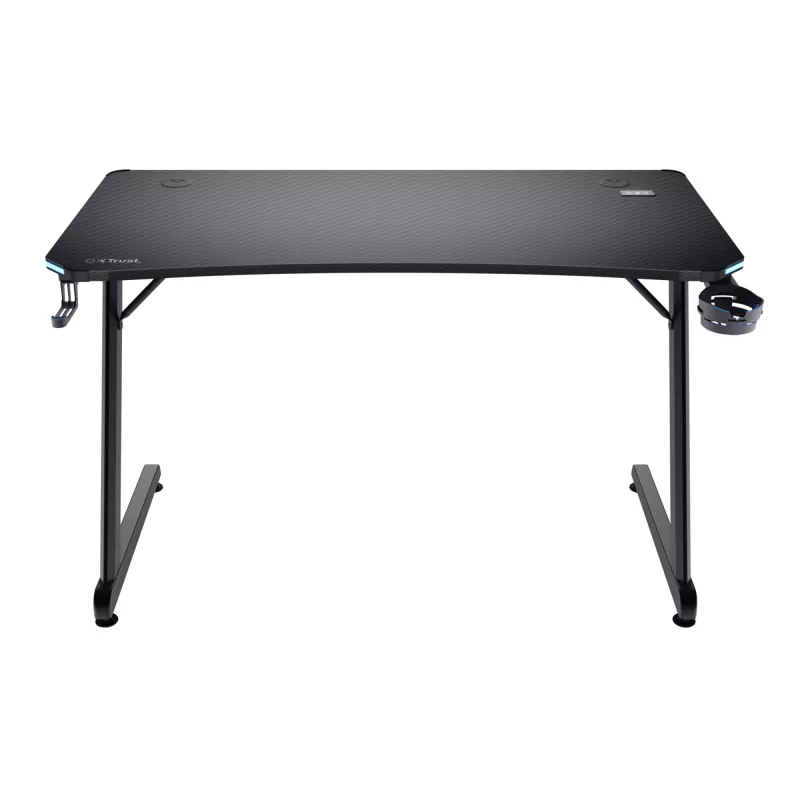 Mesa rectangular TRUST GXT 709 LUMINUS negra 1200x600x740 mm