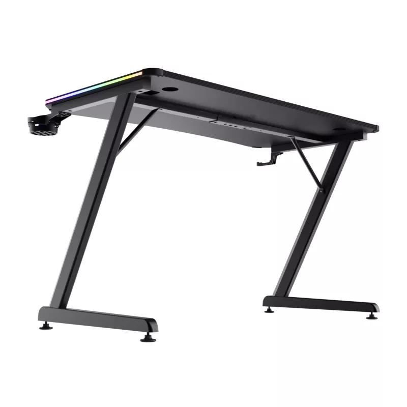 Mesa rectangular TRUST GXT 709 LUMINUS negra 1200x600x740 mm