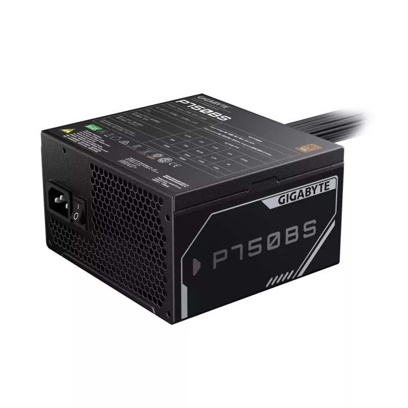Fuente de alimentación GIGABYTE P750BS – PCI-E 6+2 Pin x 4, 80 PLUS Bronze, ventilador de 120 mm, compatible con ATX, enchufe EU
