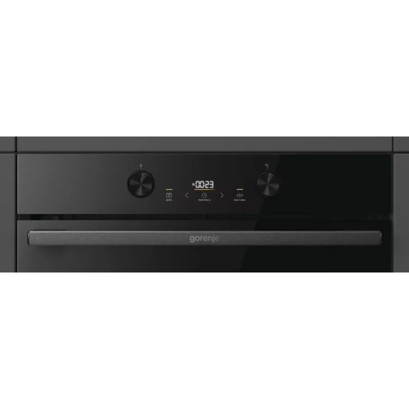Horno eléctrico integrable Gorenje G400 BPS6737E04DBG, 77 L, 3500 W, control táctil, pirólisis, negro