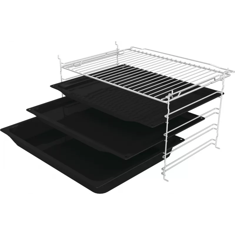Horno eléctrico integrable Gorenje G400 BPS6737E04DBG, 77 L, 3500 W, control táctil, pirólisis, negro
