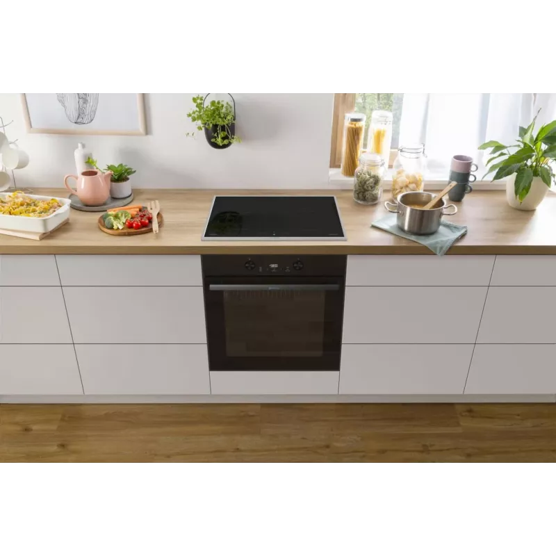 Horno eléctrico integrable Gorenje G400 BPS6737E04DBG, 77 L, 3500 W, control táctil, pirólisis, negro