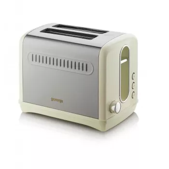 Tostadora Gorenje T1100CLI 2 rebanadas 1100 W champán, 6 niveles de tostado, función descongelar y calentar