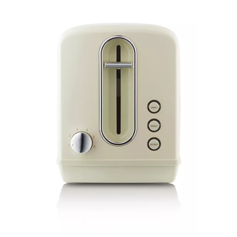 Tostadora Gorenje T1100CLI 2 rebanadas 1100 W champán, 6 niveles de tostado, función descongelar y calentar
