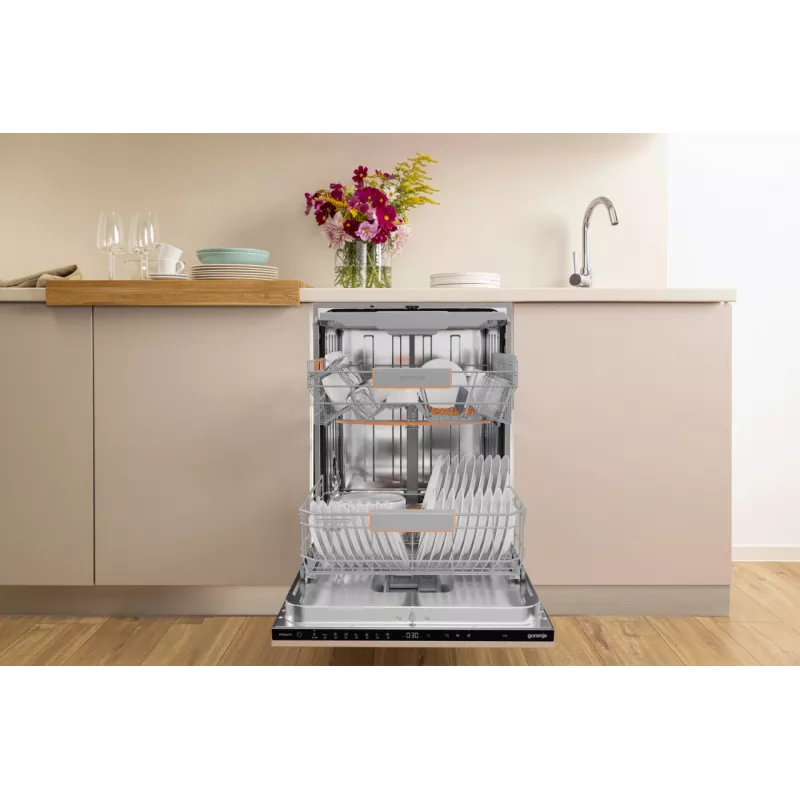 Lavavajillas bajo encimera Gorenje GV663B65XXL — acero inoxidable, 60 cm, 14 cubiertos, 6 programas, 38 dB