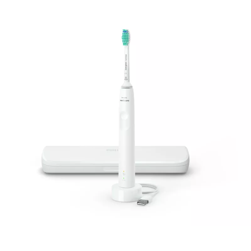Philips serie 3100 HX3673/13 cepillo de dientes sónico — sónico, 31.000 movimientos/min, 1 modo, blanco, recargable con batería de Li-Ion