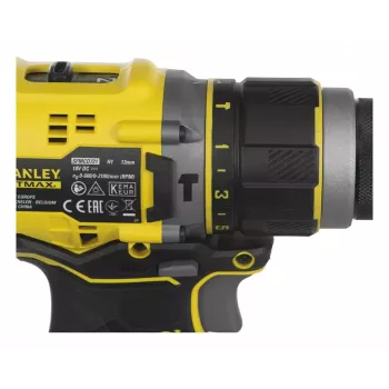 Atornillador-taladro compacto a batería STANLEY FMCD721D2K 18V, 2x 2Ah Li-Ion, 2.100 min⁻¹, 35.700 impactos/min, incl. cargador y maletín