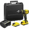 Stanley FATMAX SFMCD721D2K taladro a batería de 18 V, 2 baterías de 2,0 Ah, con maletín