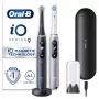 Cepillo de dientes eléctrico Oral-B iO 9 adultos rotatorio, 2 mangos, 2 cabezales, batería integrada, 3 h de carga, negro/rosa