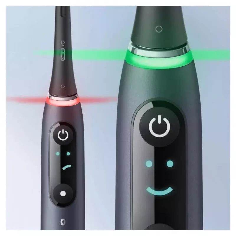 Cepillo de dientes eléctrico Oral-B iO 9 adultos rotatorio, 2 mangos, 2 cabezales, batería integrada, 3 h de carga, negro/rosa