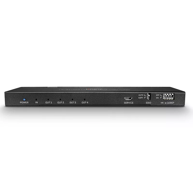 Splitter HDMI 18G de 4 puertos Lindy con audio y downscaling
