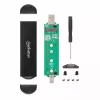 Carcasa SSD Manhattan M.2 NVMe SATA USB-C USB-A 10 Gbps negra